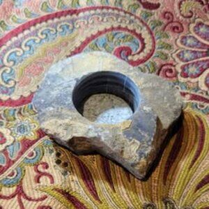 Raw Quartz Candle Holder (d)